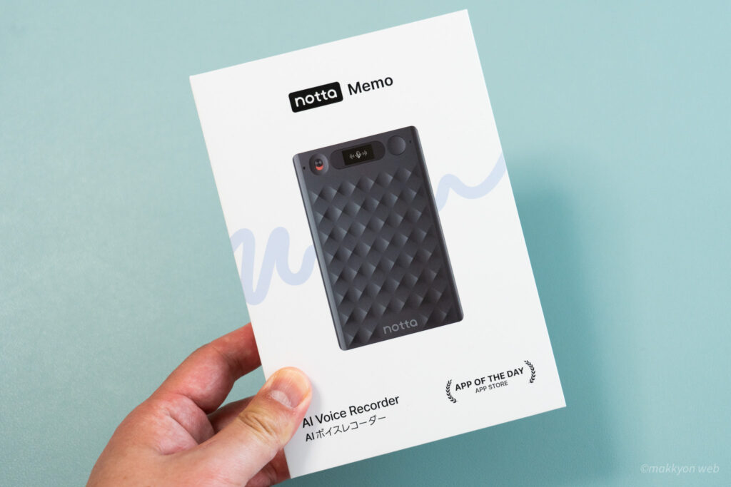 Notta Memo Type-C AIボイスレコーダーのパッケージ
