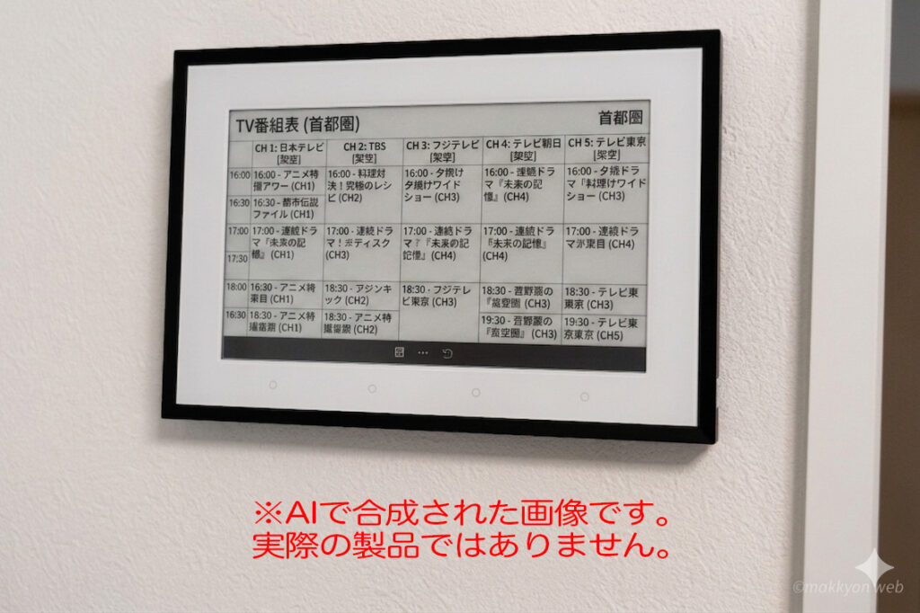テレビ番組表を表示してくれる妄想上のSwitchBot スマートデイリーステーション