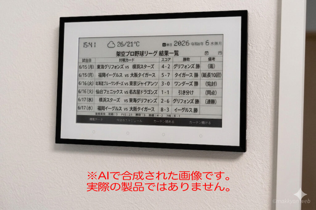 スポーツの結果を表示してくれる妄想上のSwitchBot スマートデイリーステーション