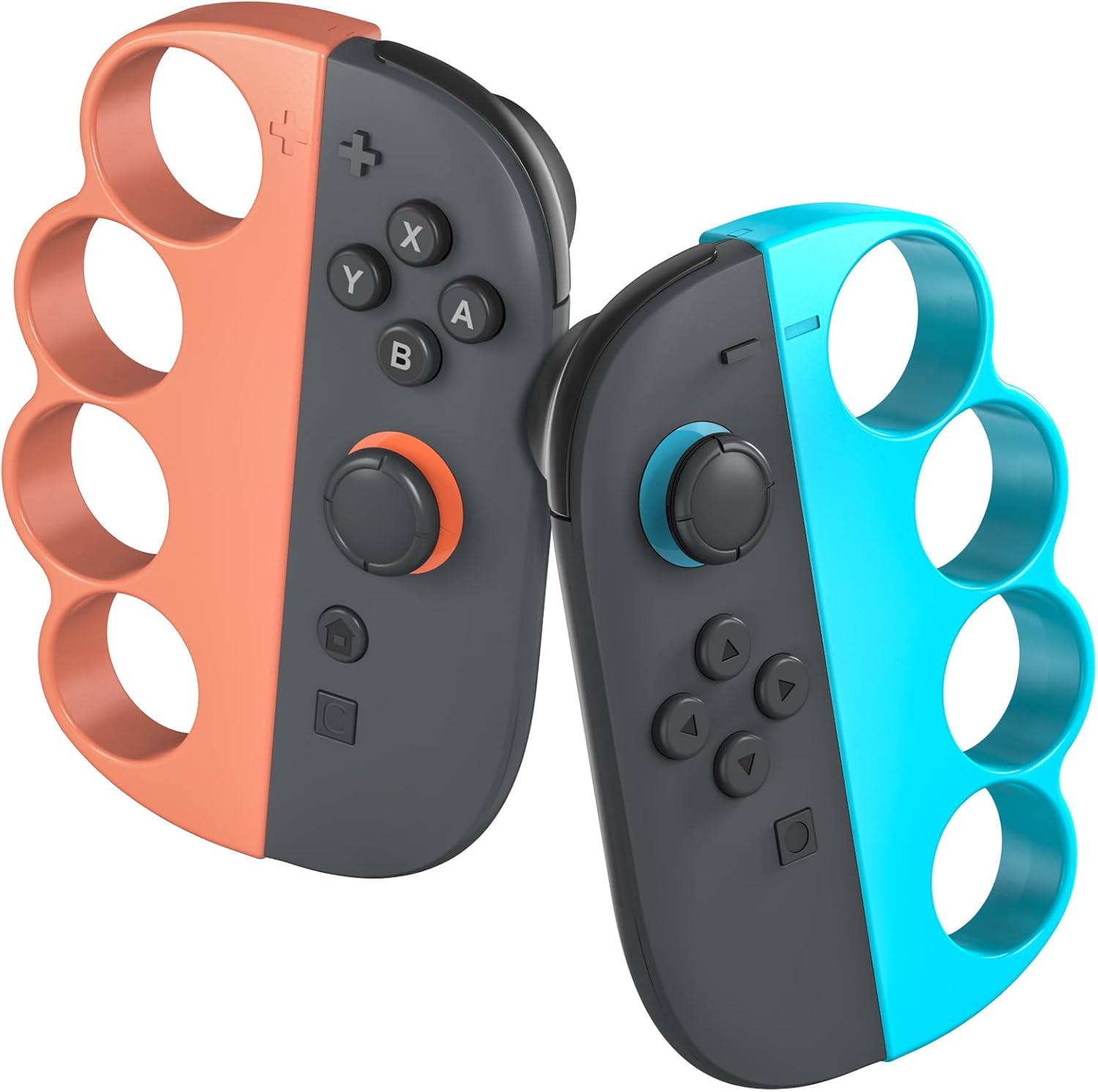 Switch2 Fit Box/Fit Box 2対応 コントローラー グリップ スイッチ switch 2対応 ボクシング ゲーム ジョイコン2対応 フィットボクシング対応 人間工学設計 大人と子供向け 2個セット (ライトレッドッド&ライトブルー)