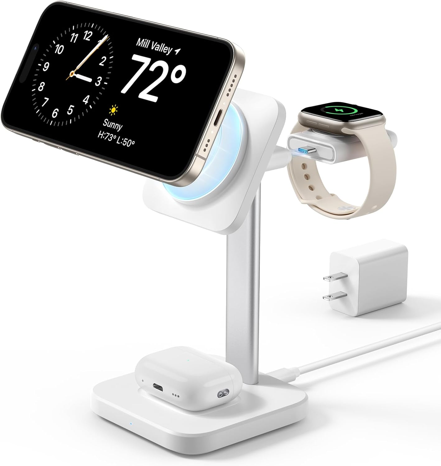 ESR MagSafe 充電器 3in1 ワイヤレス充電器 Apple公式認証 HaloLock
