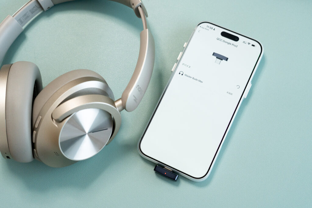 QCC Dongle Pro2とワイヤレスヘッドホンの
